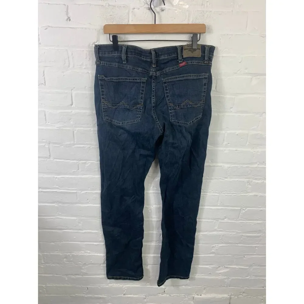 Wrangler Women's Slim Straight Leg Denim Jeans Stretch Blue Size 34/32 - Picture 2 of 5